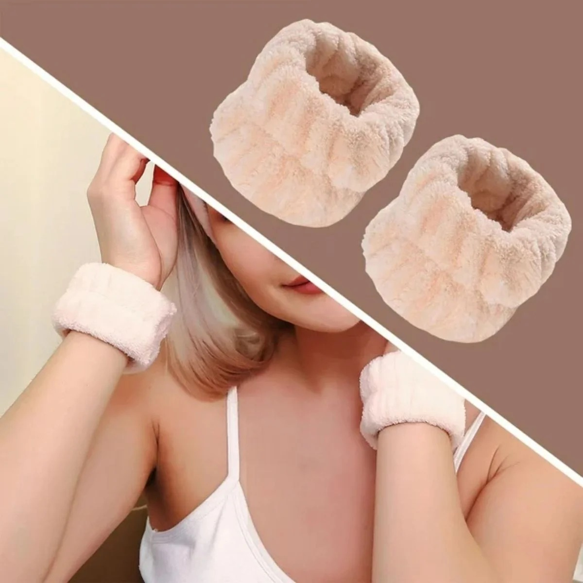 DIADEMA DE BAÑO + PULSERAS DE MUÑECA