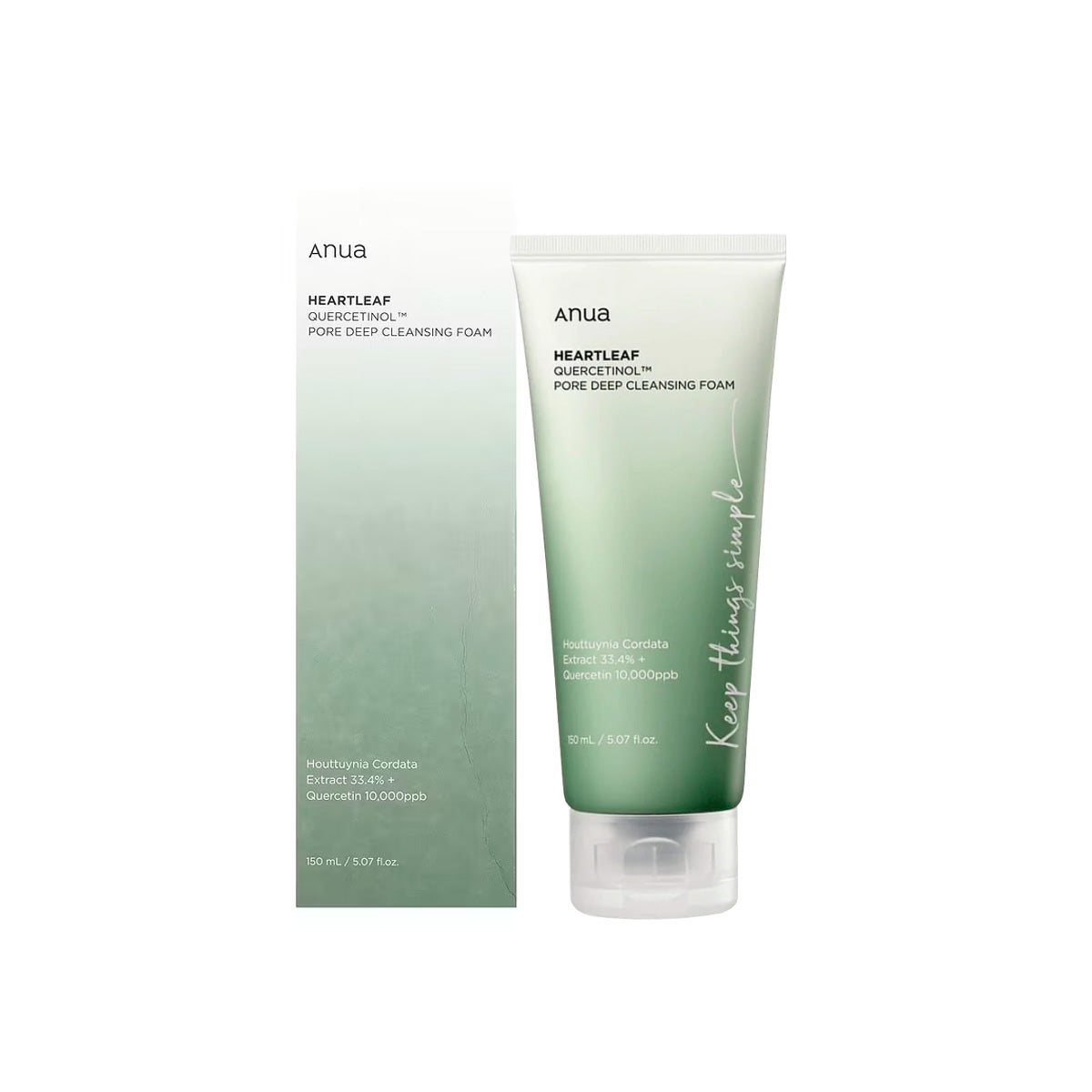 ANUA- Heartleaf Quercetinol Pore Deep Cleansing Foam 150ml