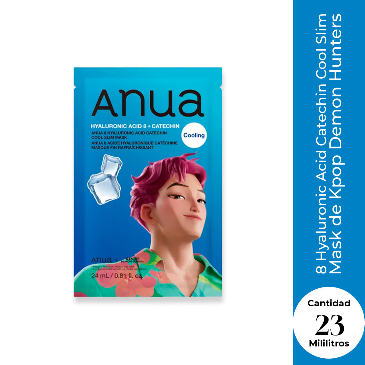 ANUA - Kpop Demon Hunters 8 Hyaluronic Acid Catechin Cool Slim Mask 24ml