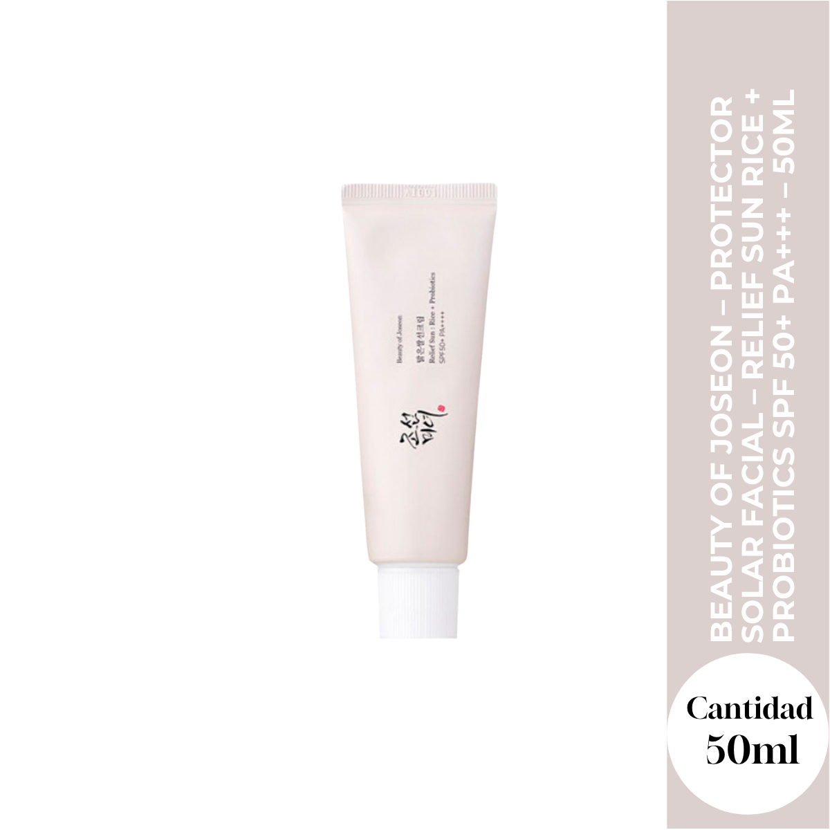 Beauty of Joseon – Protector Solar Facial – Relief Sun Rice + Probiotics SPF 50+ PA+++ – 50ml