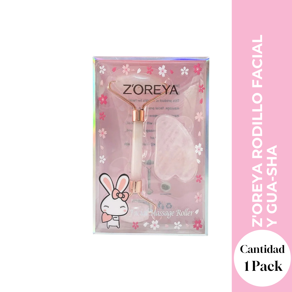 Z'OREYA Rodillo Facial y Gua-Sha
