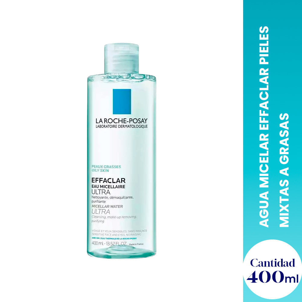 Agua Micelar Effaclar Pieles Mixtas a Grasas 400ml - LA ROCHE-POSAY