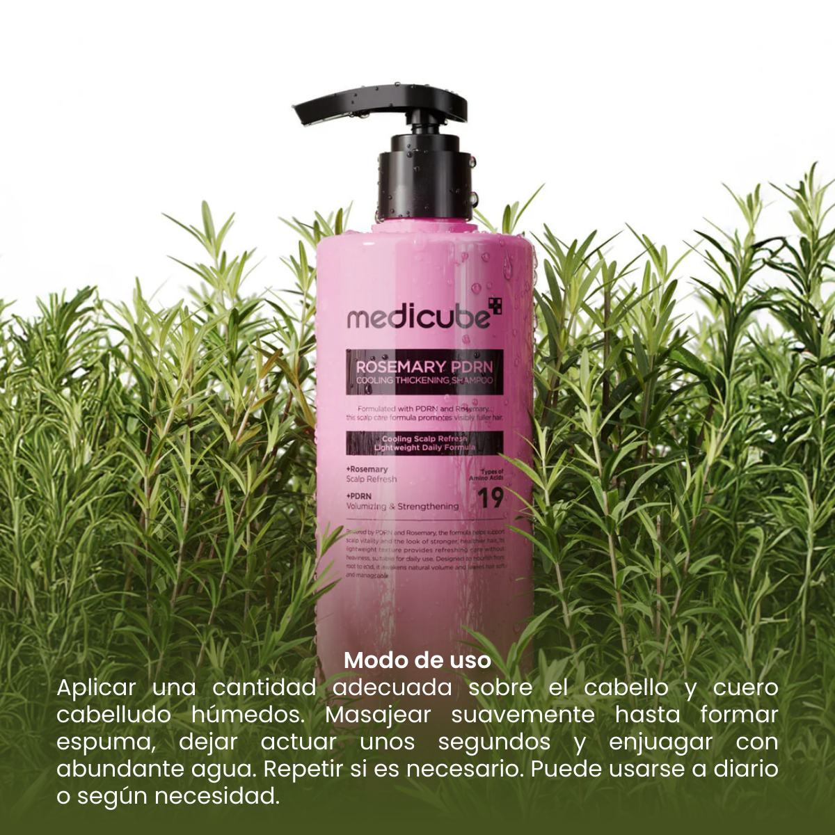 MEDICUBE ROSEMARY PDRN  SHAMPOO ACLARANTE 400 ML