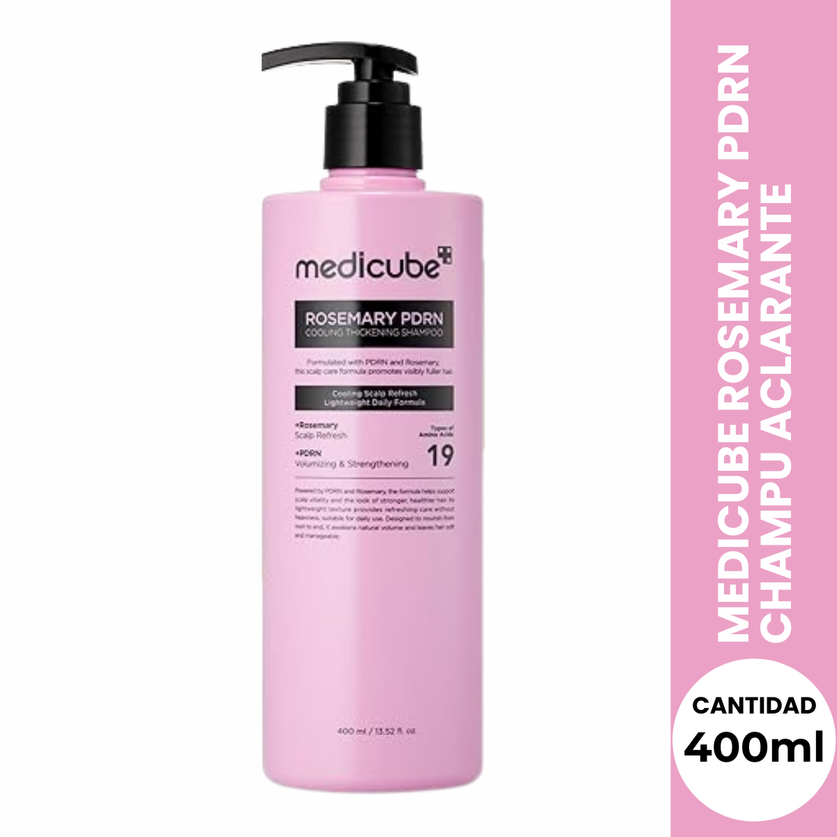 MEDICUBE ROSEMARY PDRN  SHAMPOO ACLARANTE 400 ML
