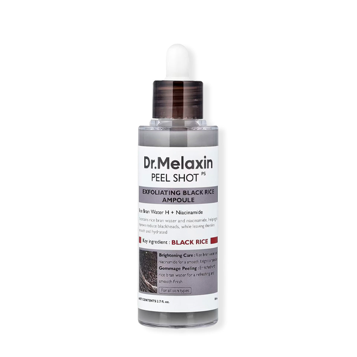 PEEL SHOT EXFOLIATING BLACK RICE AMPOULE 80ML - DR. MELAXIN