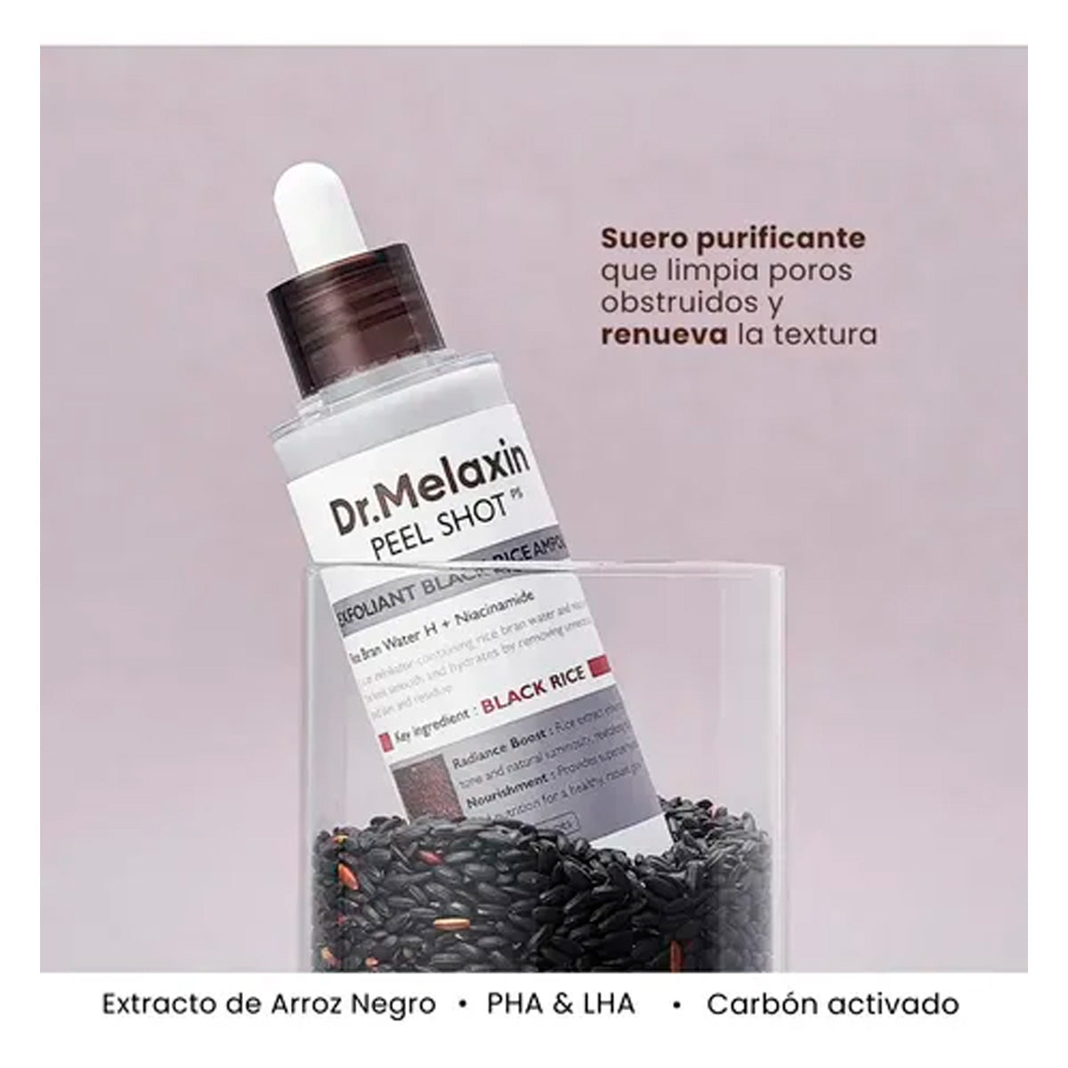 DR. MELAXIN Peel Shot Exfoliating Black Rice Ampoule 80Ml