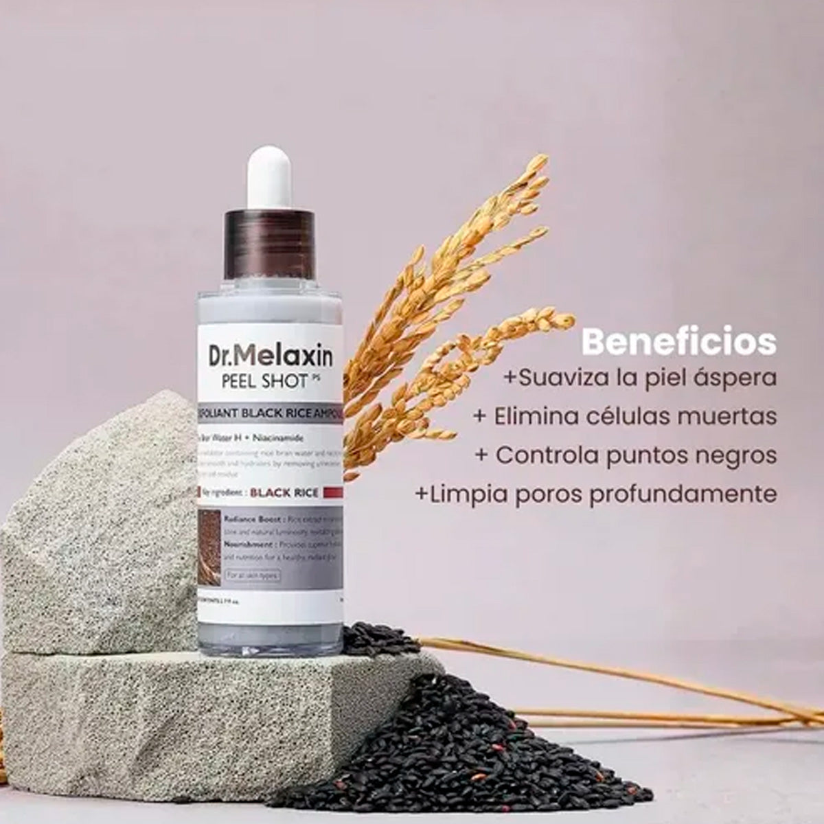 DR. MELAXIN Peel Shot Exfoliating Black Rice Ampoule 80Ml