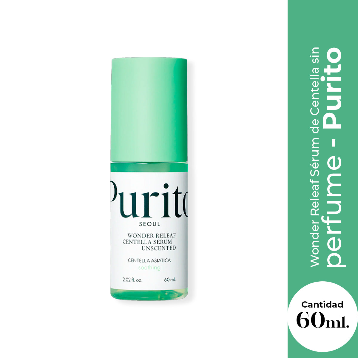 Wonder Releaf Centella Serum Unscented 60ml - PURITO