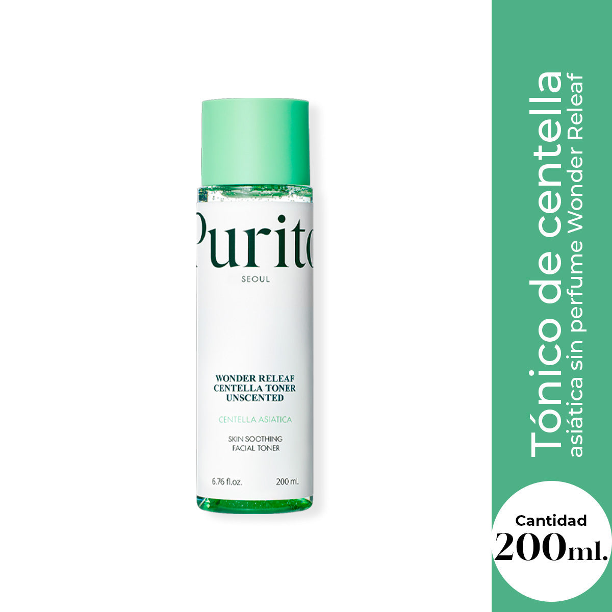 Wonder Releaf Centella Toner Unscented  200ml - PURITO
