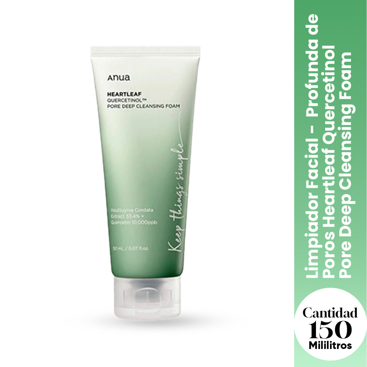 ANUA- Heartleaf Quercetinol Pore Deep Cleansing Foam 150ml